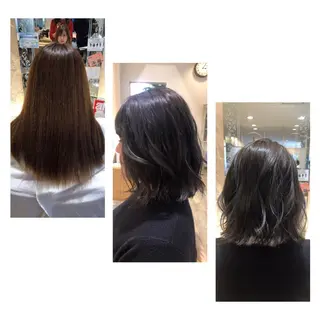 ミディアム カラー Jill franc _ ayanoのヘアスタイル