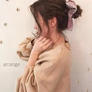 ミディアム ヘアアレンジ 市川 千夏のヘアスタイル