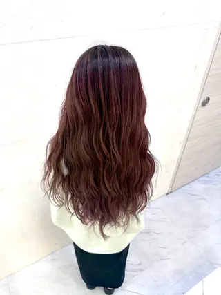 ロング カラー 安田 柚月のヘアスタイル