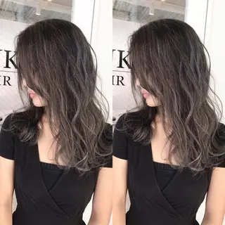 セミロング カラー ヘアアレンジ 縮毛矯正 髪質改善寺坂雄飛💐のヘアスタイル