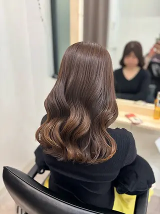 ミディアム カラー 小顔似合わせカット ┊︎*AYANO*のヘアスタイル