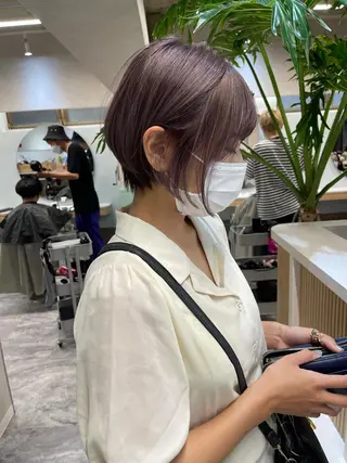 ショート カラー ヘアアレンジ 早瀬裕之 パーマのヘアスタイル
