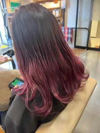 セミロング 阪神西宮★JUNO 川﨑温子のヘアスタイル