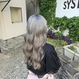 ロング カラー あべかりん/原宿 /マツパ/ハイトーンのヘアスタイル