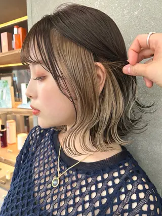 ショート カラー レイヤー&カラー 人気美容師倉崎涼のヘアスタイル