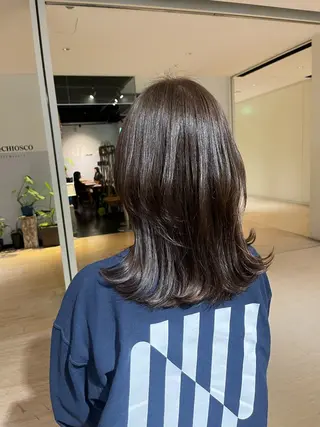 ミディアム カラー マンツーマン 縮毛矯正/マユコのヘアスタイル