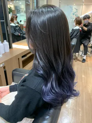 セミロング カラー 薄田 珠美のヘアスタイル
