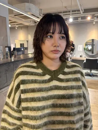 ショート パーマ/ボブ,ロング ヤマシタミウ🌀のヘアスタイル