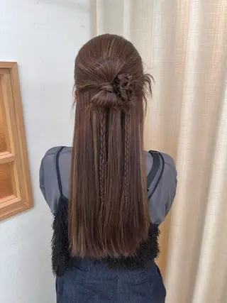 ロング ヘアアレンジ 参列♡デートゆるふわ ヘアメイク🎀みゆうのヘアスタイル