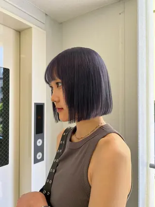 ショート カラー ハイトーン&髪質改善 &韓国エクステ🤎のヘアスタイル