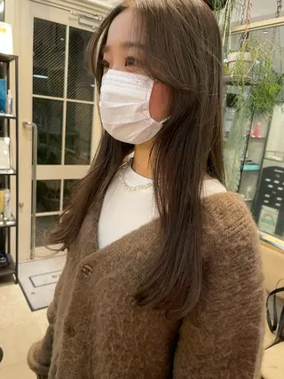 ロング 小顔レイヤー×コンパ クトボブ/林隆平のヘアスタイル