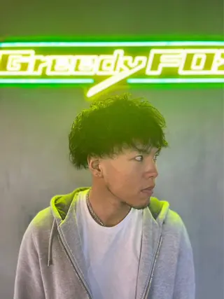 ミディアム パーマ dunhill 斉藤 大樹/メンズカットのヘアスタイル