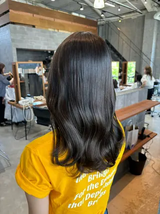 ミディアム カラー パーマ ヘアアレンジ 押切 響 のヘアスタイル