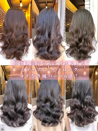 ミディアム パーマ 吉田 光佑のヘアスタイル
