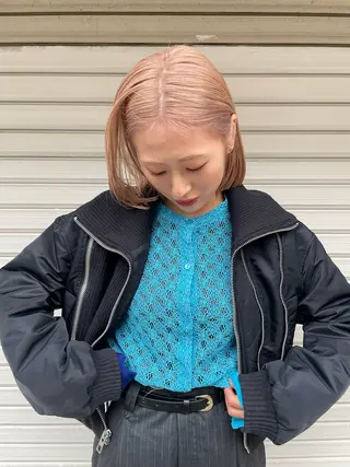 ミディアム カラー オカモト ミユウのヘアスタイル