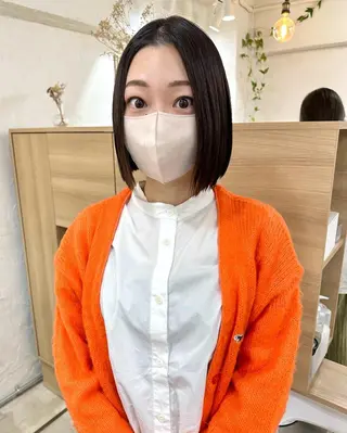 ショート カラー パーマ 銀座No.1髪質改善 縮毛矯正/本木のヘアスタイル
