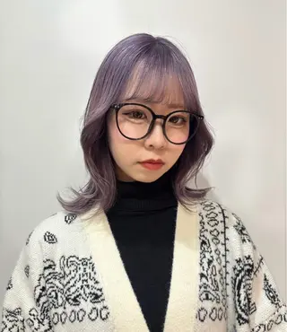 ミディアム カラー 似合わせレイヤー/ Wカラー🧸こころのヘアスタイル