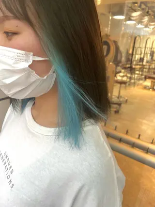 ショート カラー ヘアアレンジ 🌈インナーカラー ‘ショウマ’🌈のヘアスタイル
