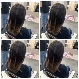 ミディアム カラー 京都大人女性ショート 徒歩1分/秋山のヘアスタイル