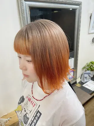 ショート カラー 栄/レイヤーカット /ケアブリーチ🍁楓のヘアスタイル