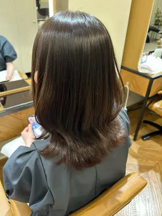 ミディアム パーマ bnd_bnd アイのヘアスタイル