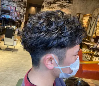 ショート パーマ ヘアアレンジ メンズ MODE K’s川西 瀧尻光のヘアスタイル