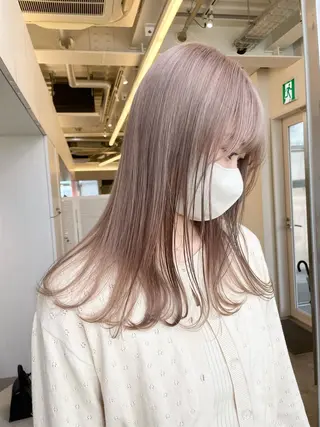 セミロング カラー ヘアアレンジ 怪我のため6月末 復帰予定田中瑞希🍃のヘアスタイル