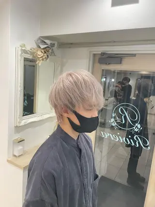 ショート カラー ミルクティーベージュ /三村克彦のヘアスタイル