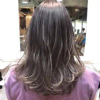 ミディアム カラー RUKA 美容院×ネイリストのヘアスタイル