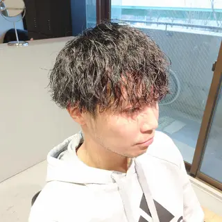 ショート パーマ メンズ メンズ/パーマ特化 /波巻き/林洋平のヘアスタイル