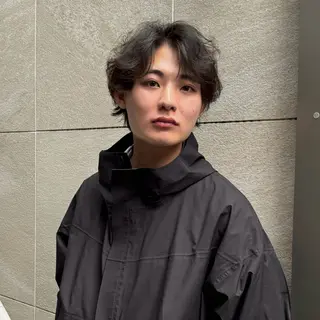 ミディアム メンズミディアム☁️ ✨ナチュラル/下村迅のヘアスタイル