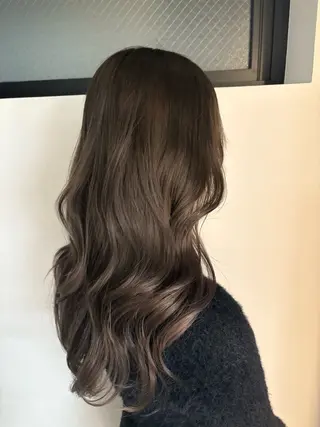 ロング カラー みゅう／韓国：網紅： トレンドヘアのヘアスタイル