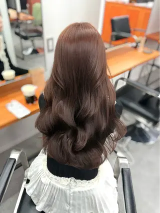 ロング カラー ミルクティーベージュ ❤︎レイヤー　MIAのヘアスタイル