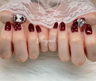 ネイル 23時まで❤︎韓国、 ワンホンネイルのネイルデザイン