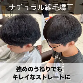 ショート パーマ メンズ 【メンズパーマ✨️ 髪質改善矯正】岩城のヘアスタイル