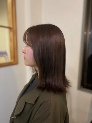 ミディアム ヤマノウチ アヤカのヘアスタイル