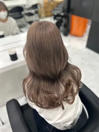 セミロング カラー 渋谷人気1位✨カラー 縮毛、髪質改善のヘアスタイル