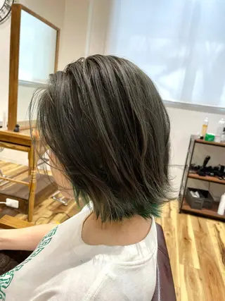 ミディアム YASUHIRO グレージュ/メンズのヘアスタイル