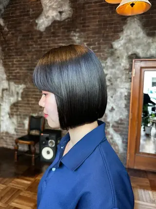 ミディアム カラー 韓国レイヤー✨ yasuko銀座のヘアスタイル