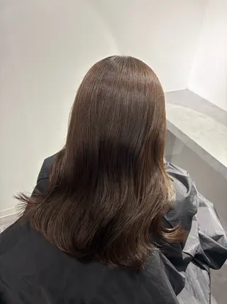 セミロング 中原 栞奈のヘアスタイル