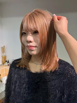 ミディアム カラー sakura🌸 レイヤー/韓国ヘアのヘアスタイル