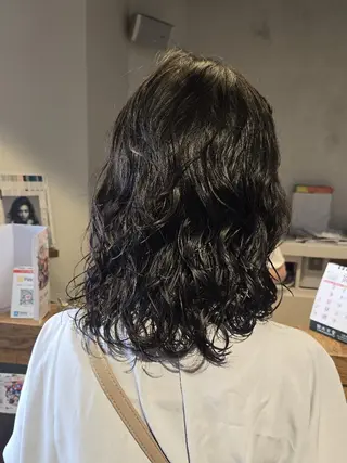 セミロング パーマ 韓国好き🇰🇷 美容師MIKUのヘアスタイル