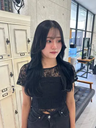 ロング カラー ヘアセット🎀透明感 カラーHiROEのヘアスタイル