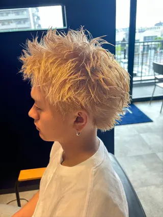 ショート カラー メンズ メンズ専門/阿部修士 カットモデル募集中のヘアスタイル