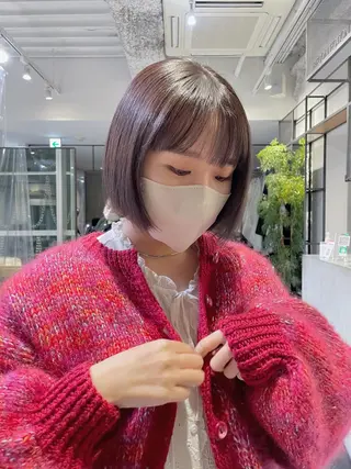 ミディアム カラー 青木 優歩のヘアスタイル