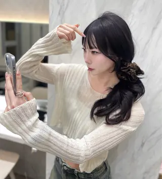セミロング MOE 福岡韓国ヘア✧︎のヘアスタイル