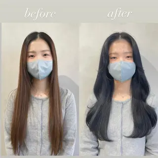 ロング ❤︎︎韓国ヘア❤︎︎ 𝑺𝒉𝒊𝒉𝒐のヘアスタイル