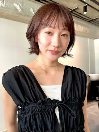 セミロング カラー パーマ 💍🧸カラーモデル 募集中🧸💍のヘアスタイル