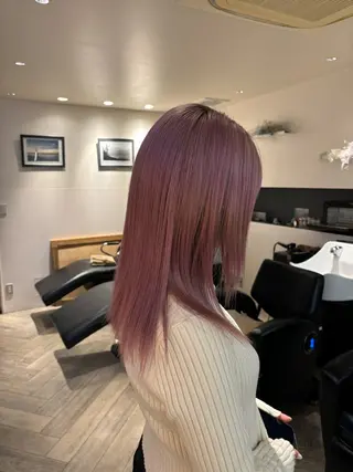 セミロング カラー Lisa🪄似合わせ ／デザインカラーのヘアスタイル