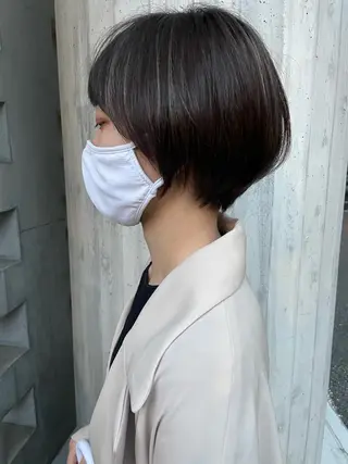ショート カラー 上品な大人レイヤー 🍀渋谷🍀濱口敬太のヘアスタイル